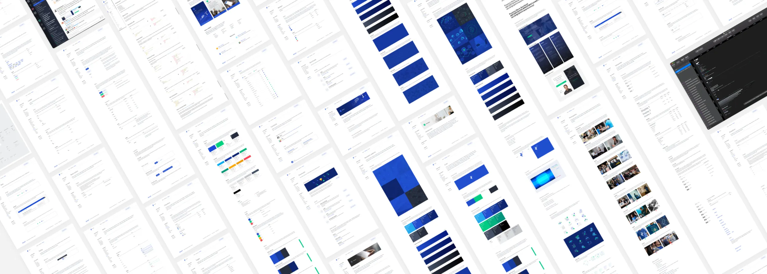 A collage of BASE documentation site pages, tilted and arranged in diagonal columns.